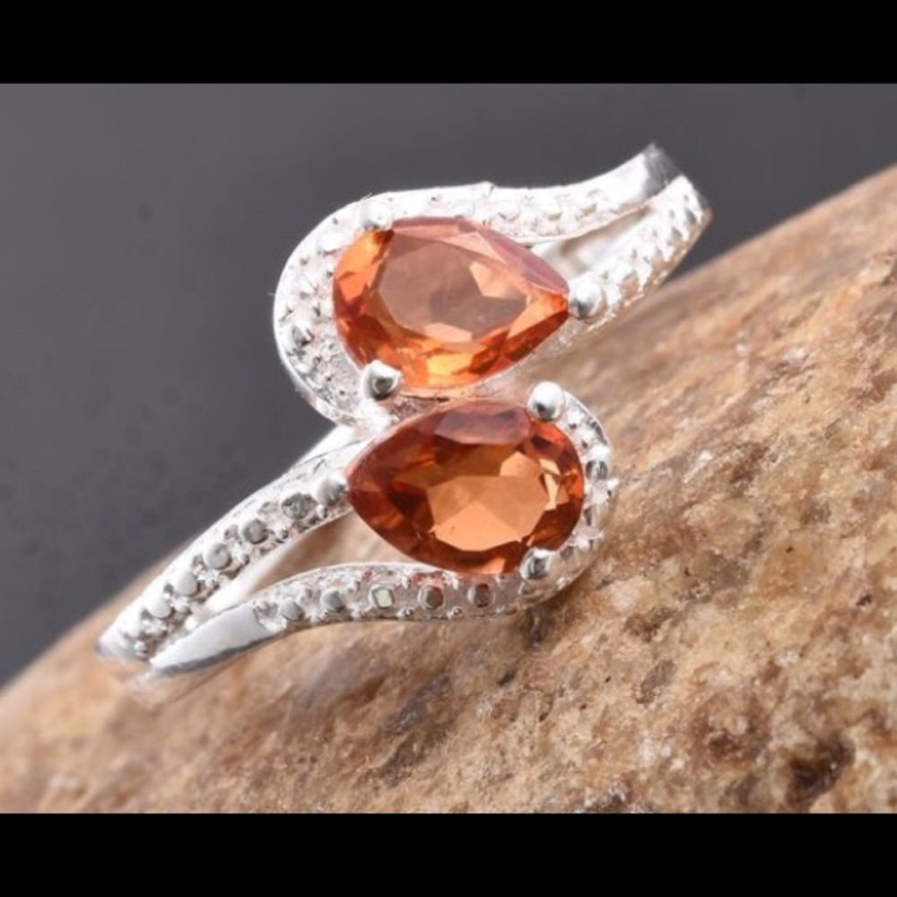 Imperial Quartz Sterling Silver Bypass Ring!